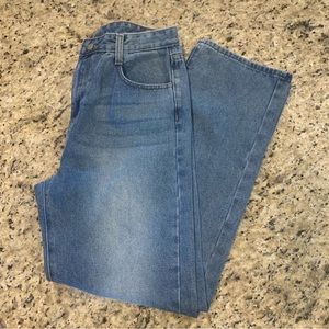 SHEIN Straight Leg Blue Jeans